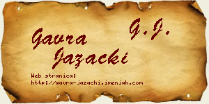 Gavra Jazački vizit kartica